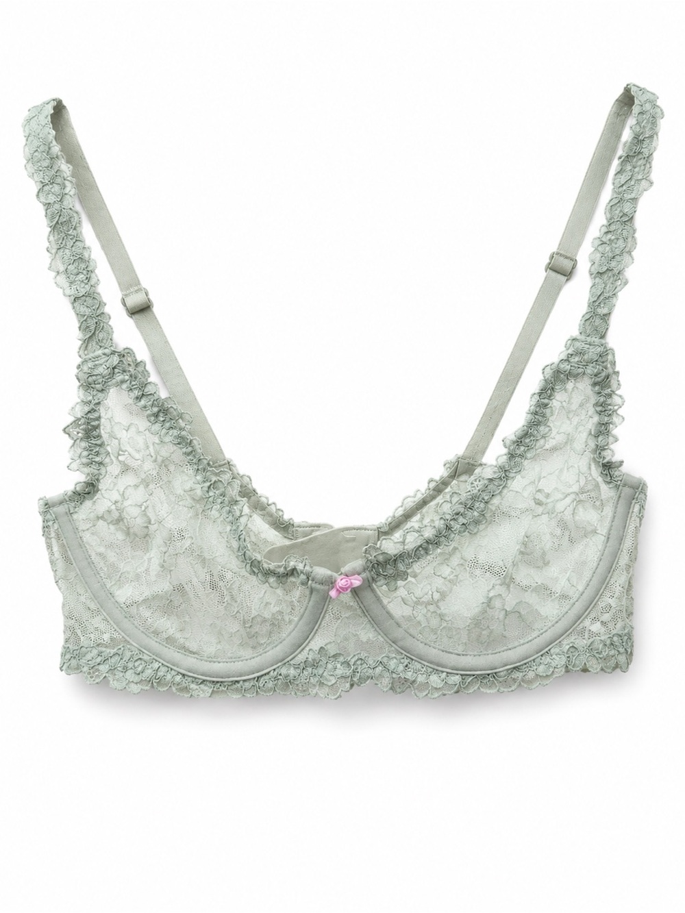 SKIMS Lace Unlined Scoop Bra – 32B – Talc Multi 💚 - Picture 2 of 5